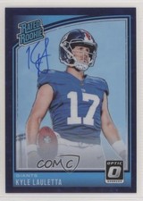 2018 Donruss Optic Rated Rookie Purple Stars Prizm 10/50 Kyle Lauletta Auto lt0
