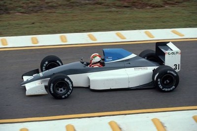 Pedro Chaves Coloni C4 Ford Brazilian GP at Aut�dromo Jos� Carlos - Old Photo 1