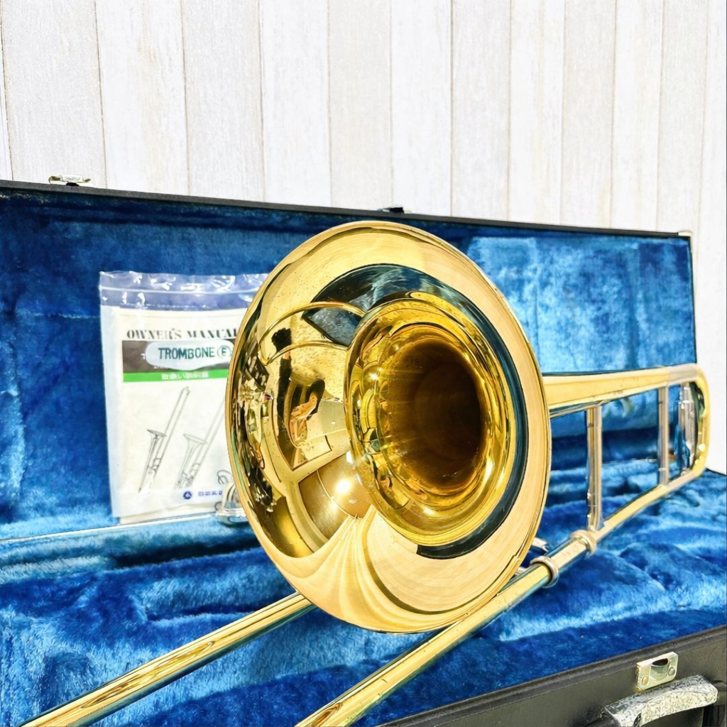 YAMAHA YSL-647 Professional Gold Bb Tenor Trombone Serviced