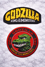 LOT OF 2 GODZILLA KING OF MONSTERS EMBROIDERED IRON ON PATCHES FREE SHIP TRACK
