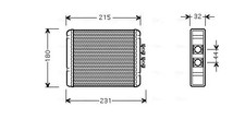 Heizung Kühlrippen gelötet AI6198 AVA QUALITY COOLING für AUDI A2