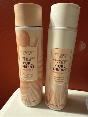 VICTORIA'S SECRET CURL DEFINE COCONUT MILK & ROSE SHAMPOO & CONDITIONER SET