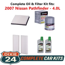 2007 Nissan Pathfinder 4.0L Complete Air, Oil & Cabin Filter Kit (5W-30)