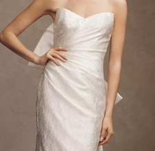 Wtoo by Watters Callahan Strapless Bow Back Wedding Dress Anthropologie Size 6