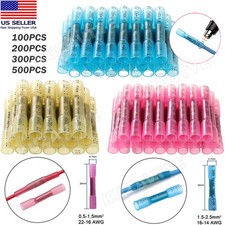 100/300X Heat Shrink Butt Connectors Waterproof Electrical Wire Splice Terminals
