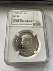 NGC 1966 SMS  50C MS68 “KENNEDY” 40% Silver, NGC COIN VALUE = $320.00, Brilliant
