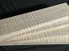 Curly Maple 1x4x18" Tiger S4S Lumber Wood Matching SET 111 Deep Curl