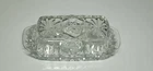Anchor Hocking EAPC Vintage Prescut Clear Star of David Covered Butter Dish