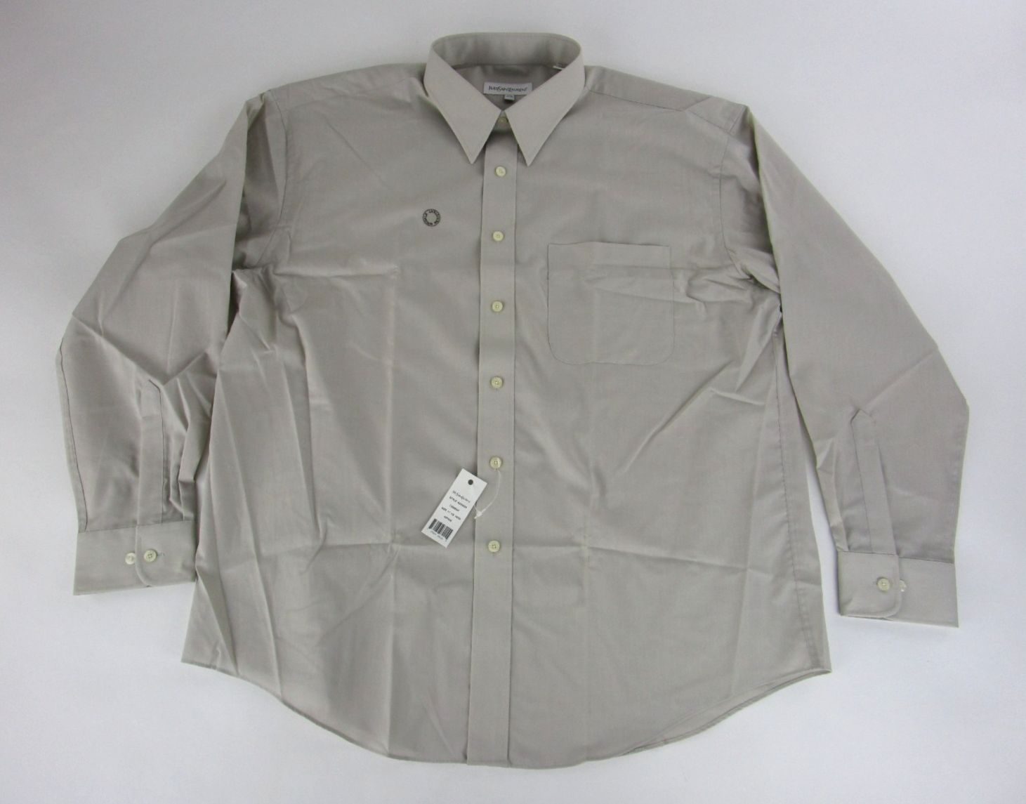 Camicia elegante uomo Yves Saint Laurent con bottoni manica lunga taglia 17 1 2 nuova con etichetta