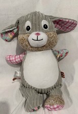 Cubbies Patch Bunny Soft Toy Grey 40cm Great for Personalisation New
