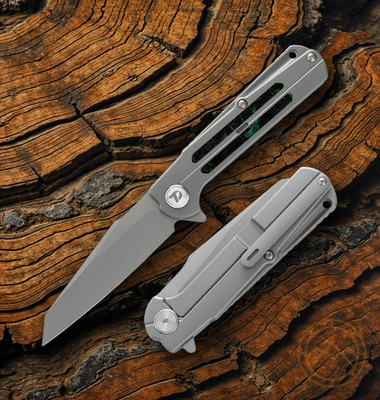 Dreamtech Framelock Folding Knife 3.5 Bohler M390 Steel Blade Titanium/CF Handle