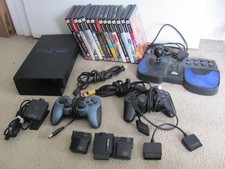 Paquete de consola Sony PlayStation 2 PS2 Fat con controladores/juegos/pelícano/accesorio