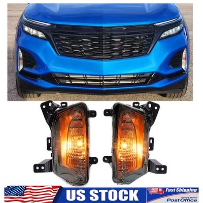 For 2022-2024 Chevy Equinox Front Bumper LED Fog Lights Driving Lamps Left&Right