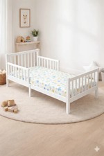 Wooden Junior Classic Toddler Bed Bedroom Furniture White New