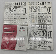 1 Realistic 1800' 1 Concert 1800'  2 Concert 2400' Reel to Reel Blank Tapes NEW
