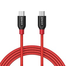 Anker USB C to USB C Cable PowerLine USB 2.0 Cord 6ft A8188 - Red