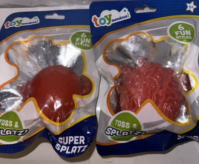 (2)  Toymendous Super Splatz Squeezables Tomato & Brain 