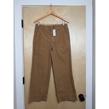Velvet by Graham & Spencer NWT Women 6 Mya Brown Wide Leg Pants Cotton Canvas