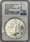2021 P Silver Eagle Philadelphia Emergency Issue NGC MS69 Early Releases