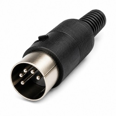 DIN 41524 Stecker 5 Pol 180° Audio MIDI Plug Löt Montage 5Pin Dioden Knickschutz