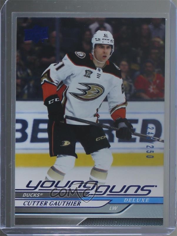 2024-25 Upper Deck Series 1 Young Guns Deluxe 242/250 Cutter Gauthier #212 3ir