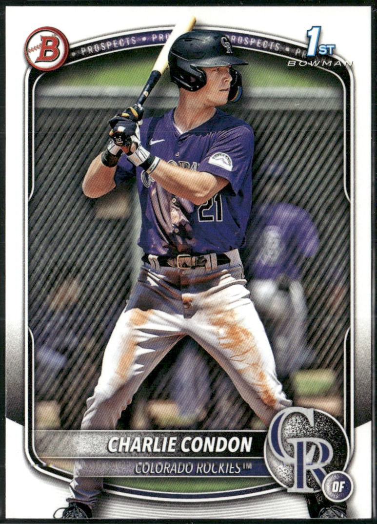 Charlie Condon 2025 Bowman #BP-75 Prospects Colorado Rockies