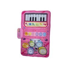 Toddler Music Mat 2-in-1 Piano Drum Pink 19x31 Foldable Interactive Toy