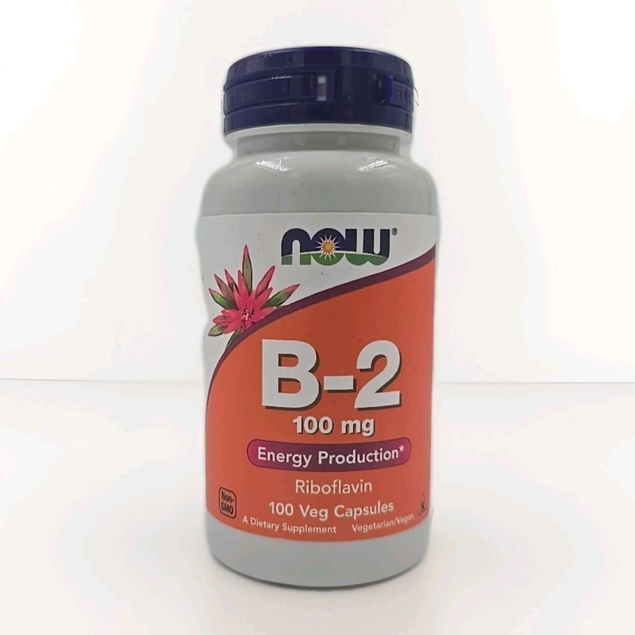 NOW Foods Vitamin B-2 Riboflavin 100mg 100 Veg Caps | Energy & Metabolism Boost