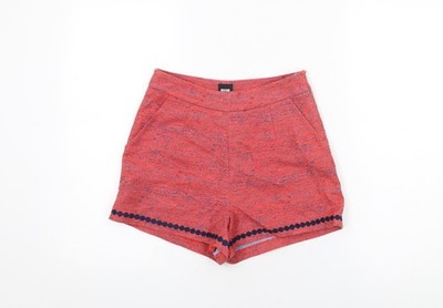 Ello Damen rosa geometrisches Polyester Basic Shorts Größe S L3 mit normalem Reißverschluss