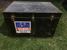 Schwinn Antique Steamer Trunk Shipping Crate  - Furniture, Retail Display, Table