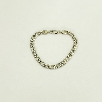 Vintage 925 Italy Sterling Silver Curb Chain Link Bracelet 7.25
