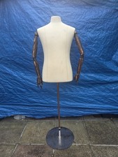 Tailor vintage ¾ Male MANNEQUIN Dummy Heavy cast iron metal Stand