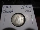 Canada 1962 -  10 Cent Dime Canadian Coin - 80% Silver - ASW 0.06 Oz
