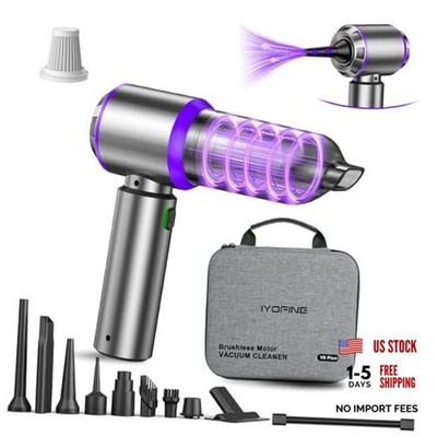 Vacuum/Air Duster 80,000RPM Super Power Mini Car Vacuum Cleaner 4-in-1 Purple