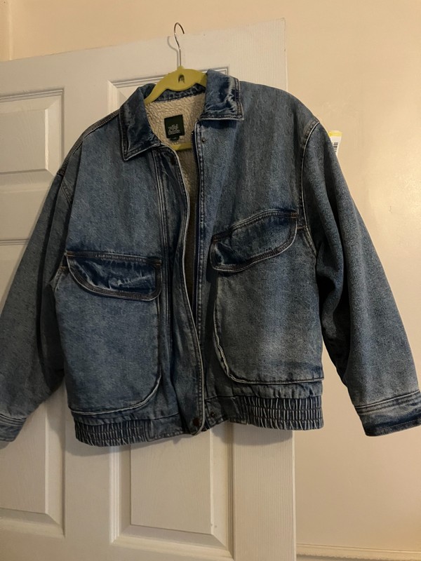 Women's Denim Utility Jacket - Wild Fable SIZE XS SHERPA LINED