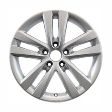 17x7.5 5 Double Spoke Refurbished Alloy Wheel Painted Sparkle Silver 560-70042