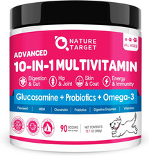 Dog Vitamins Powder, Probiotics  Digestive Enzymes for Gut Health, Glucosamine