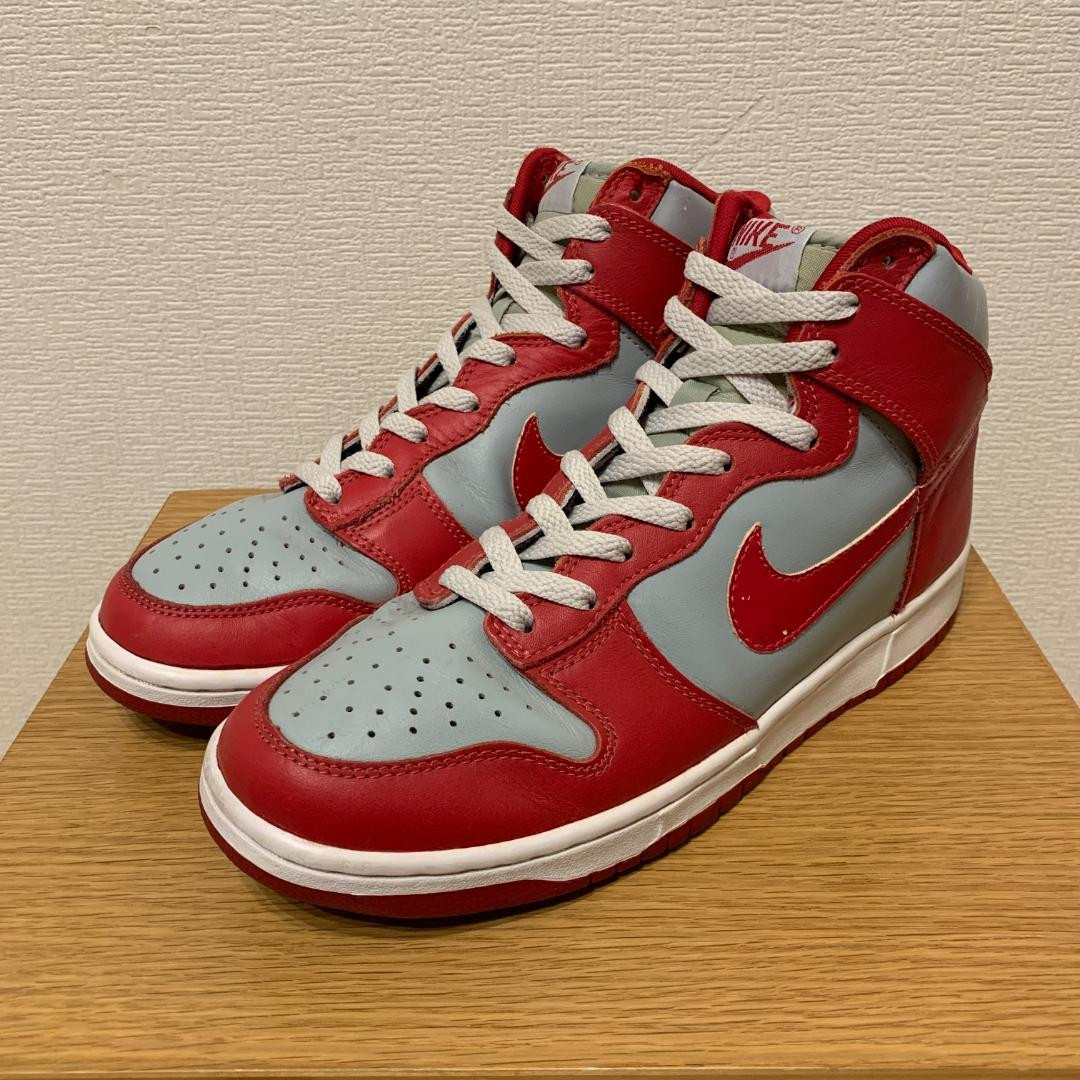Nike 99 Nevada Dunk Alto Rojo Gris Almacenamiento a Largo Plazo Talla US9.5