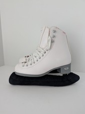 Riedell Pearl 114 White Figure Ice Skates Pink Lining Luna Blade Size 4