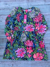 NWT Lilly Pulitzer Girls Festive Fantasy MINI TEIGEN Floral Dress Size XL 12/14