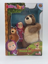 NEW Masha And The Bear Masha Doll Plush Bear Simba Set READ