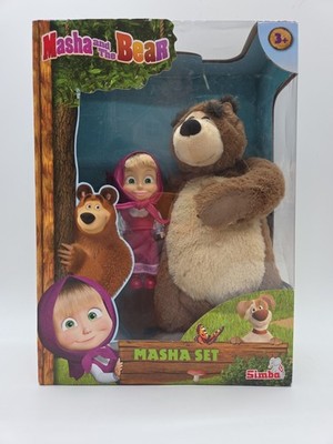 NEW Masha And The Bear Masha Doll & Plush Bear Simba Set *READ*