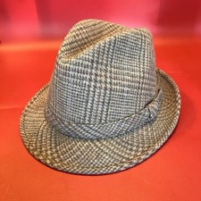 Dorfman Pacific Plaid Fedora Hat Size Medium