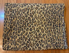 Vintage Ralph Lauren FULL LEOPARD FLAT SHEET Aragon Guinevere Double USA Cheetah