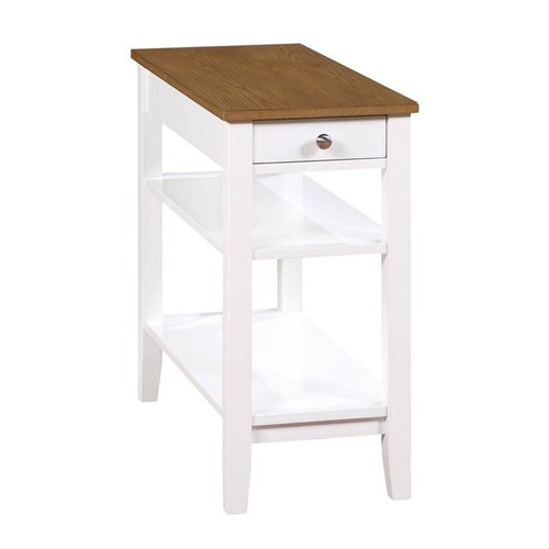 Convenience Concepts End Table 11.25" x 23.5" x 24" Rectangular Driftwood/White - Picture 8 of 8