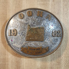 Vintage OQHA 1982 Belt Buckle Trophy Sterling Silver Overlay Colt Futurity