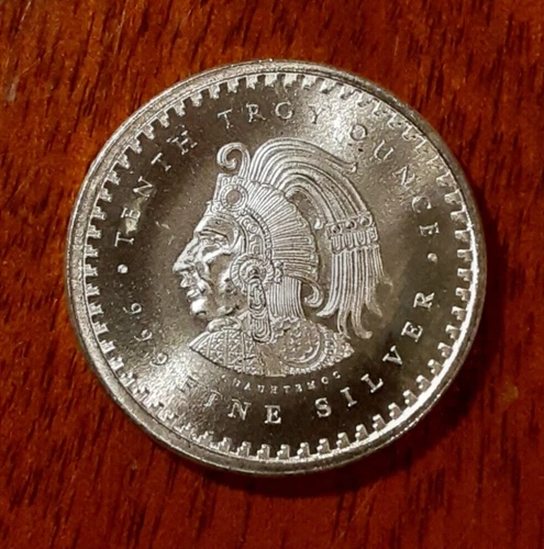 Aztec Calendar 1/10 oz .999 Fine Silver BU