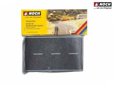 NOCH 60706 Spur H0 Landstraße, Asphalt, selbstklebend 100 x 6,6 cm