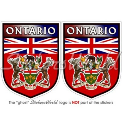 ONTARIO PROVINCE OF CANADA Sign 75mm Vinyl Sticker x2