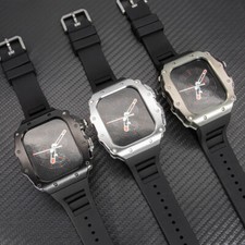 Metal Protective Case Silicon Band for Apple Watch 10 46mm 9 8 7 6 5 4 44mm/45mm